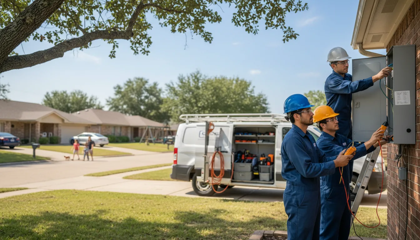 Certified electrician providing emergency electrical services in Lockney, TX
